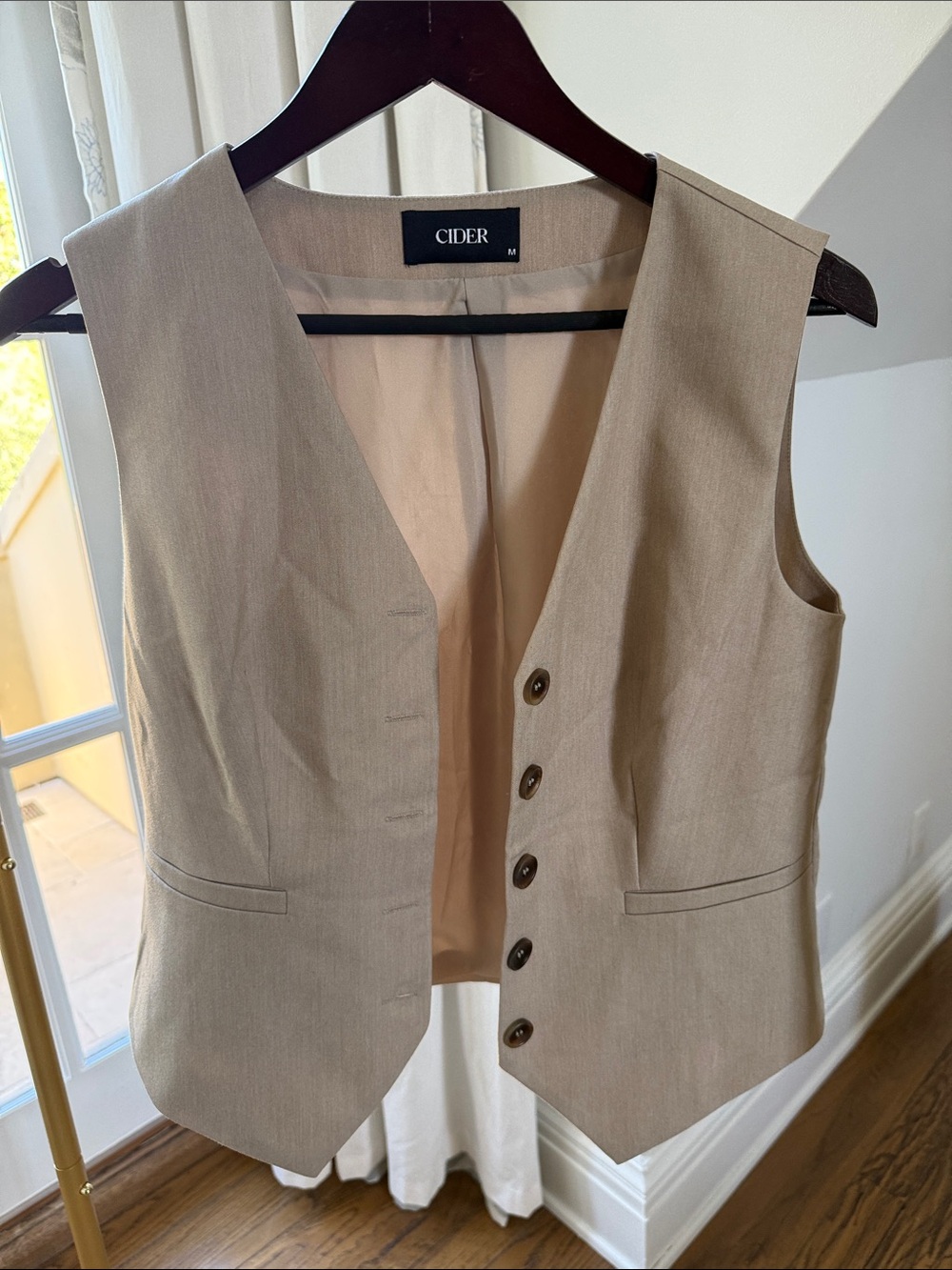 Cider Men’s Light Beige Tailored Vest